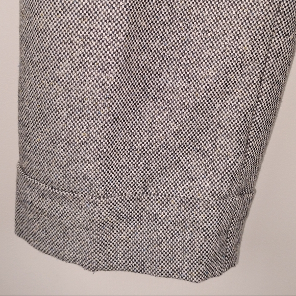 Ann Taylor Wool Blend Mid Rise MicroCheck Cropped Wide Leg Trousers Sz. 4P - Picture 5 of 10